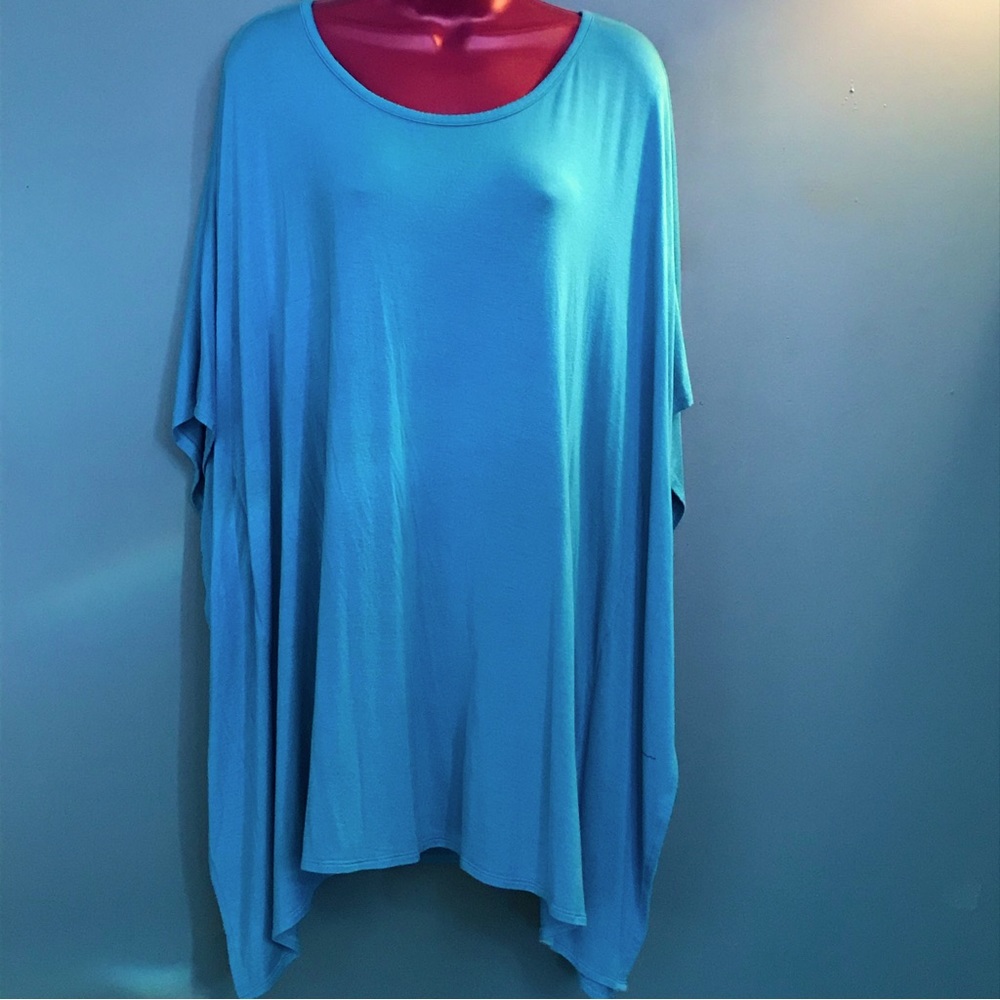 CLEARANCE Hold for SCOOBY10542– Drapey Deep Turquoise TUNIC TOP